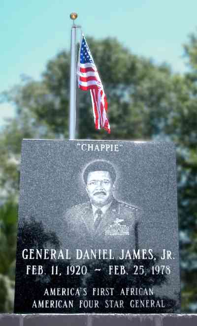 East-Side:-General-Chappie-James-Memorial_04.jpg:  general chappie james, air force, commemorative memorial, ceremony, home, lilly james