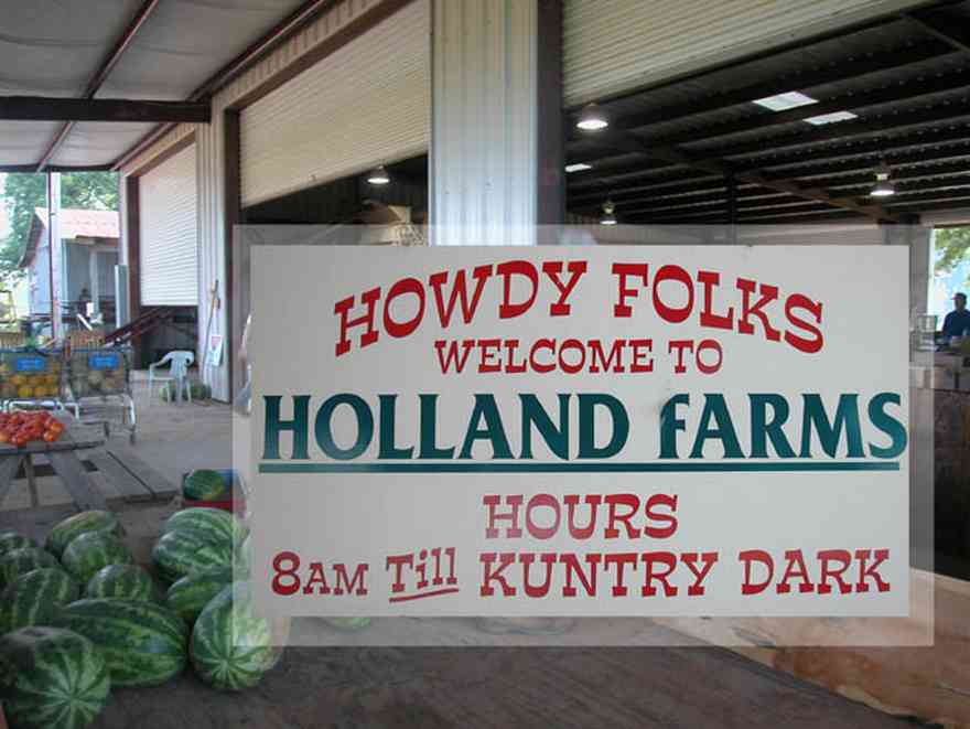 Hollandtown:-Holland-Farm:-Barn_01.jpg:  barn, farm produce, garden market, farmland, peanuts, okra, tomatoes, watermelons, 