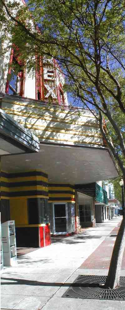 Pensacola:-Palafox-Historic-District:-Rex-Theatre_04.jpg:  movie marque, movie theatre, marque, facade, art deco, 1930's architectural style, 
