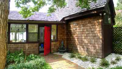 Peterson-Point:-Cobb-House_03.jpg:  cedar shakes, door, home, house