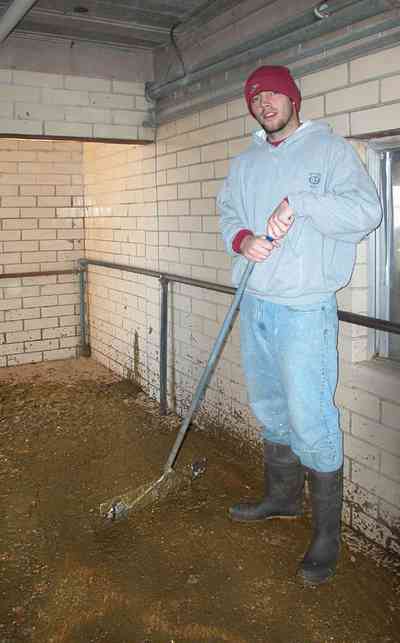 Walnut-Hill:-VanPelt-Farm_15.jpg:  dairy farm, heifer barn, milking barn, corral, fence, manure, farmer, farmland