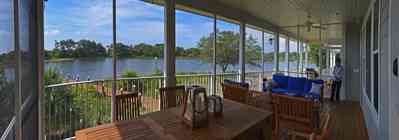 400+LaRua+Landing-2nd+floor+side+porch_02.jpg:  Bayou Texar, porch, outside dining, Pensacola, Florida, 