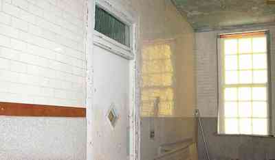 East-Hill:-Tower-East:-Old-Sacred-Heart-Hospital_48.jpg:  tiled walls, operating room, gothic revival architecture