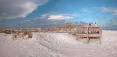 Gulf-Islands-National-Seashore:-Opal-Beach_08.jpg:  barrier island, boardwalk, quartz sand, sea oats, mixed skies, surf, gulf of mexico