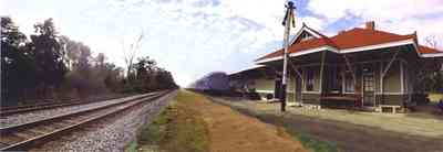Milton:-L-N-Train-Depot_01.jpg:  train tracks, depot, csx railroad, santa rosa historical society, west florida railroad museum, depot days