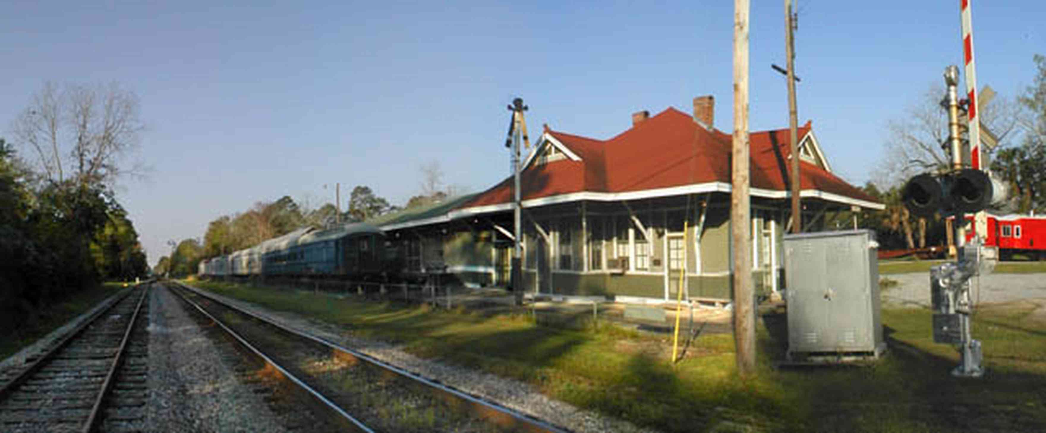 Milton:-L-N-Train-Depot_02.jpg:  train station, csx rail line, caboose, train crossing