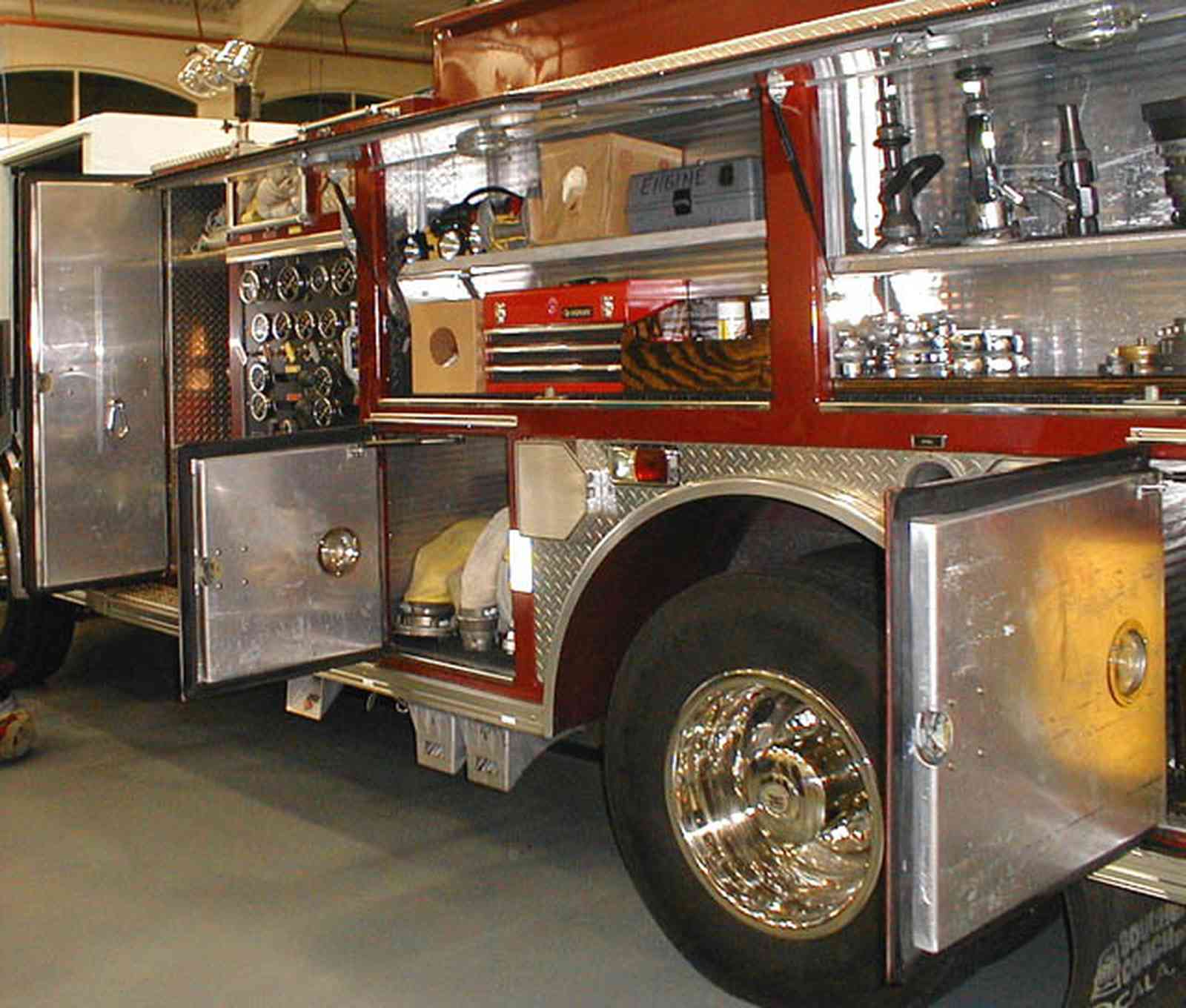 Old-East-Hill:-Firehouse-Number-One_04a.jpg:  fire engine, pumper, fire house, fireman, emergency response