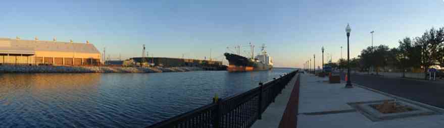 Pensacola:-Downtown:-Port-Of-Pensacola_01.jpg:  ship, boat, loading dock, port, promenade, dock, 