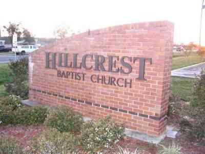Pensacola:-Hillcrest-Baptist-Church_01.jpg:  church, brick, 9 mile road, baptist, modern, contemporary