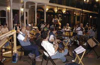 Pensacola:-Historic-Pensacola-Village:-Museum-Of-Commerce_08.jpg:  band, music, orchestra, viola, cello, museum of commerce, live performance, historic village, 