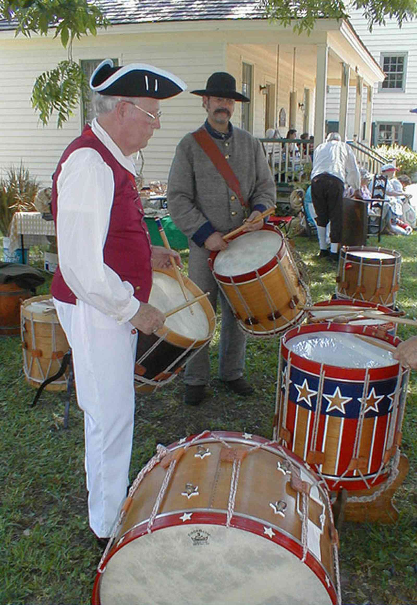 Pensacola:-Historic-Pensacola-Village:-The-Weavers-Cottage_09.jpg:  drum corp, reenactors, patriotic drum corp, historical reenactment, museum