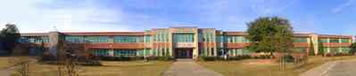 Pensacola:-Pensacola-High-School_02.jpg:  high school, north hill preservation district, oak tree, bauhaus architectural style