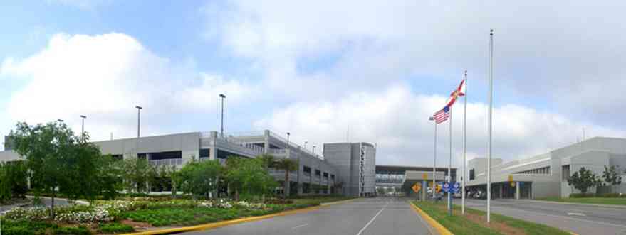 Pensacola:-Regional-Airport_02.jpg:  airport, terminal, elevated parking garage, runway, airplane, jet plane