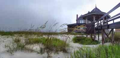 Perdido-Key:-Gothic-House_02.jpg:  victorian house, dunes, sea oats, gazebo