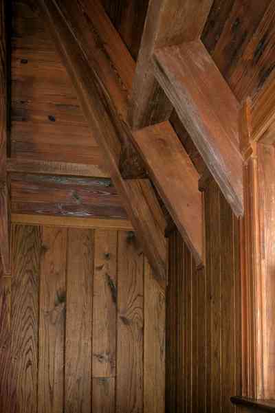 Perdido-Key:-Gothic-House_08u.jpg:  heartpine lumber, massive beams, cupola